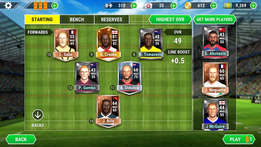 Captura 4: Liga de Rugby 20