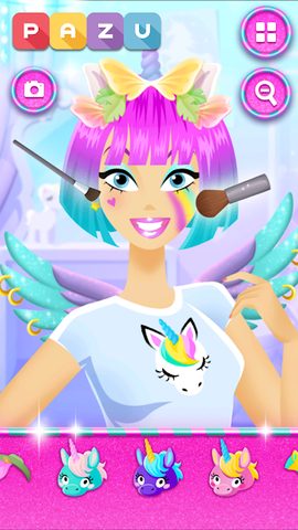 Screenshot 1: Makeup girls unicorn dress up
