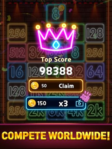 Screenshot 21: Drop Number™: Neon 2048
