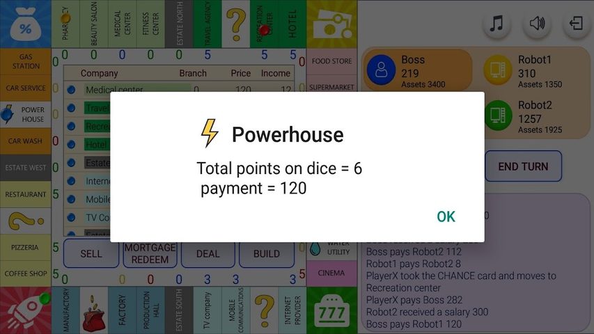 Screenshot 8: Monopolist Business Dice Board