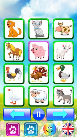 Screenshot 17: Animal sounds. Learn animals names for kids