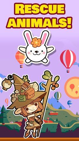 Captura 1: Aventura de saltos de pasteles con animales encantadores