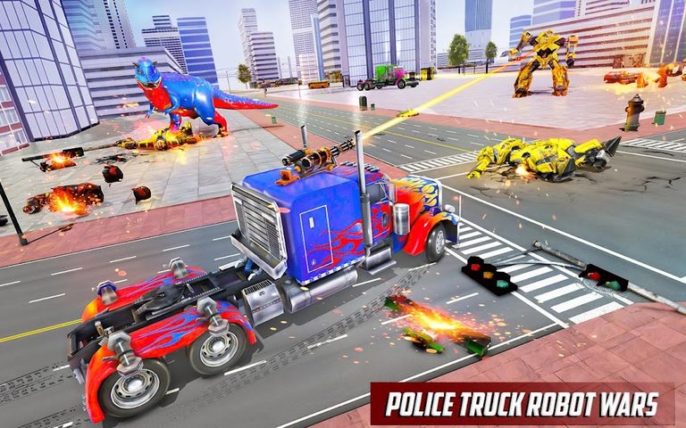 Screenshot 5: Police Truck Robot Game – Dino