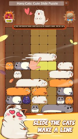 Скриншот 1: Haru Cats: Cute Sliding Puzzle