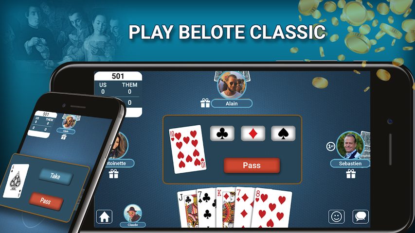 Captura 1: Blot - Belote Coinche Multiplayer