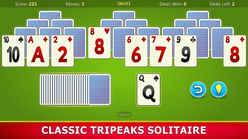 Screenshot 1: TriPeaks Solitaire Mobile
