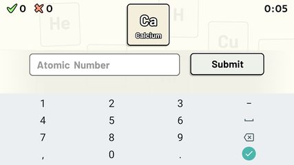 Screenshot 4: Periodic Table Quiz
