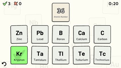 Screenshot 5: Periodic Table Quiz