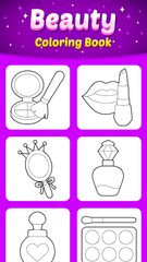 Screenshot 1: Beauty Makeup: Glitter Coloring Game for Girls