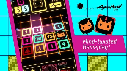 Screenshot 3: CyberMeow 2048 - Cyberpunk Slide & Merge Puzzle