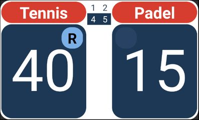 Captura 1: Marcador de Tenis/Pádel