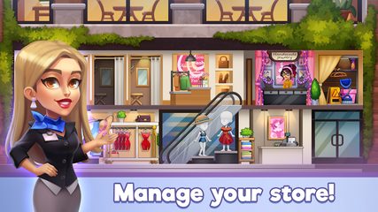 Screenshot 1: Fashion Shop Tycoon－Style Game