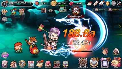Screenshot 1: Pow Pow Dungeon : Idle
