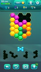 Captura 1: Puzle Hexagonal con Gemas
