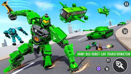 Screenshot 21: Army Bus Robot Car Game 3d