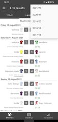 Captura 7: Resultados en Vivo La Liga Santander 2021/2022