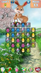 Скриншот 1: Кроличий матч — весёлая игра «три в ряд»