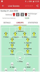 Captura 4: Resultados en vivo de los campeonatos de fútbol de Austria