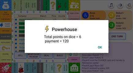 Screenshot 3: Monopolist Business Dice Board
