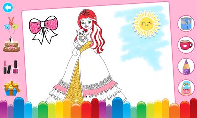 Screenshot 8: Princess Coloring Book Glitter & Girls Dress Up