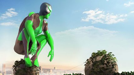 Screenshot 3: Rope Frog Ninja Hero Car Vegas