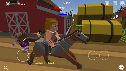Captura 3: El juego de bloques pixelados de supervivencia