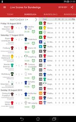 Captura 8: Marcador en Vivo para la Bundesliga 2021/2022