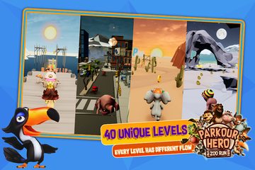 Screenshot 2: Parkour Hero - Animal Runner 3D Stunts Simulator