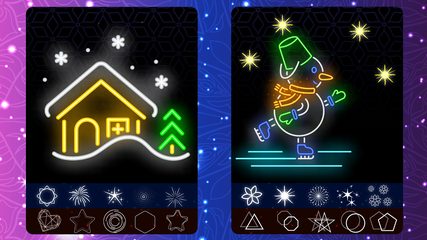 Screenshot 2: Glow Doodle Art - Color & Draw