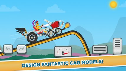 Captura 1: Juego de creación de vehículos y carreras para niños