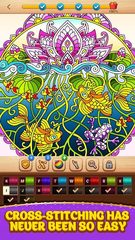 Screenshot 2: Cross Stitch Coloring Mandala