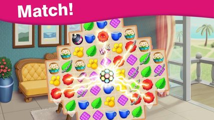 Screenshot 3: Home Cafe : Mansion Design - Match Blast
