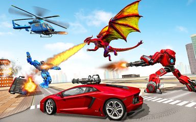 Captura 2: Batalla de Robots Dragón y Coches 3D