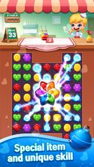 Скриншот 2: Сладкая игра 'Три в ряд' с конфетами