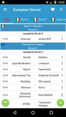 Captura 1: Seguimiento de Fútbol Europeo