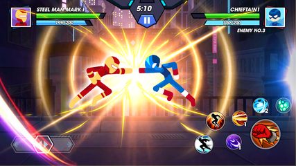 Captura 1: Juego de lucha con superhéroes