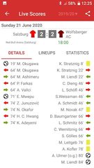 Captura 3: Resultados en vivo de los campeonatos de fútbol de Austria