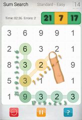 Captura 1: Búsqueda de sumas: un juego para el cerebro
