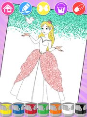 Screenshot 2: Princess Coloring Book Glitter & Girls Dress Up