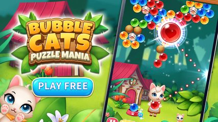 Screenshot 1: Bubble Cats Shooter POP : Puzzle Mania