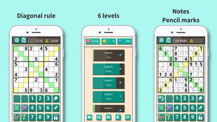 Скриншот 2: Sudoku X: Diagonal sudoku game