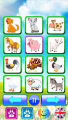 Screenshot 1: Animal sounds. Learn animals names for kids