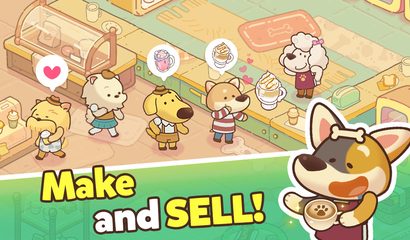 Screenshot 1: Dog Cafe Tycoon