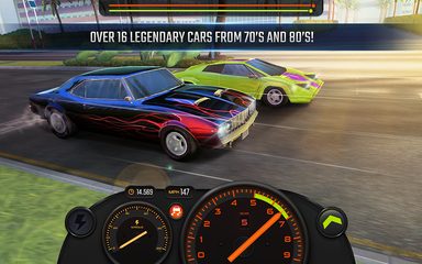 Captura 1: Juego de carreras con coches clásicos