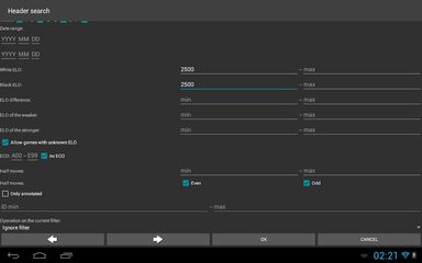 Screenshot 11: Scid on the go