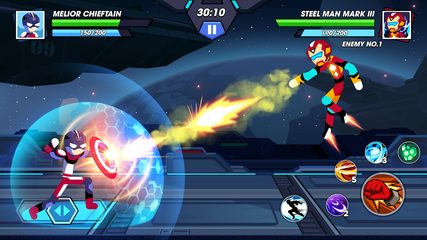Captura 2: Juego de lucha con superhéroes