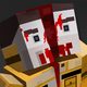 El juego de bloques pixelados de supervivencia